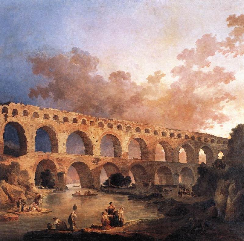 ROBERT, Hubert The Pont du Gard AF oil painting picture